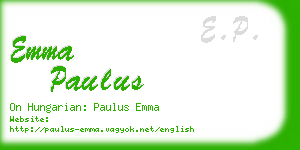 emma paulus business card